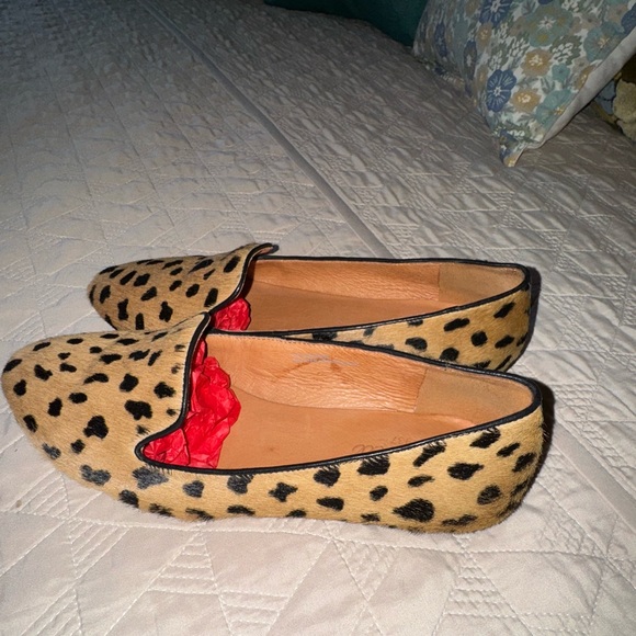 Madewell The Teddy Loafer Calf Hair Truffle Size 9 Leopard Print - Picture 2 of 4